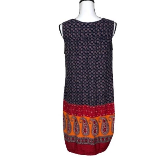 Beach Lunch Lounge Multi color Boho Shift Dress Size Small - Picture 7 of 11